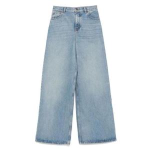 끌로에 백 로고 패치 코튼 데님 팬츠 1980629