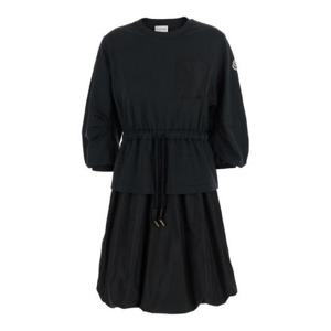 몽클레어 로고 패치 드로스트링 원피스 1938006