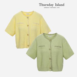 [Thursday Island] 포켓장식 반팔 가디건(T234MCD233W)