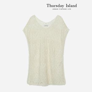 [Thursday Island] 니트 프린지 블라우스(T234MBL251W)