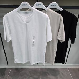 [폴햄]남성 와플 텍스쳐 슬릿넥 반팔 티셔츠PHF2TS1550_YS