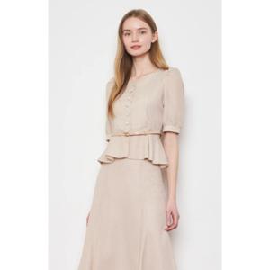 [LYNN] 린 링클 벨티드 블라우스 LGBLPE89000