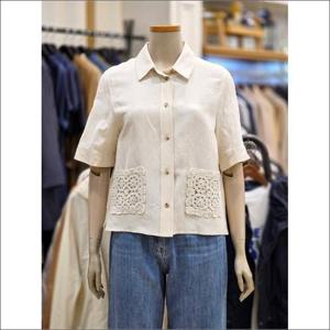 BCBG 세이브존02 카라 니트 패치 블라우스 B5B4B419