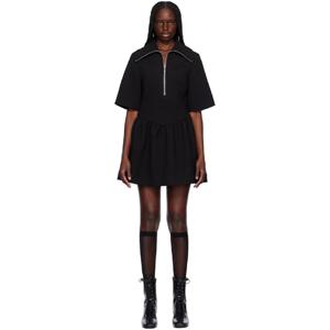 가니 원피스 블랙 크레이프 미니 드레스 251144F052031