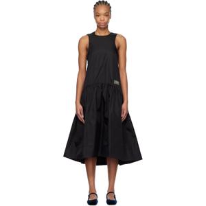 가니 원피스 블랙 뒤셰스 미디 드레스 251144F054002