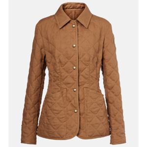 몽클레어 Uzes 퀼팅 레더 트리밍 리넨 재킷 P01026274