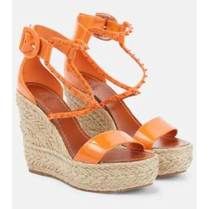 크리스찬루부탱 Chocazeppa 120 임벨리시드 웨지 샌들 P00691730