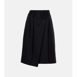 로에베 랩 코튼 실크 미디 스커트 P00984603