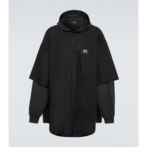 발렌시아가 패치 코튼 포플린 플리스 재킷 P00850819