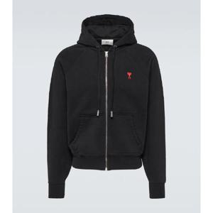 Ami Paris Ami De Cur 코튼 저지 집업 후디 P00832339