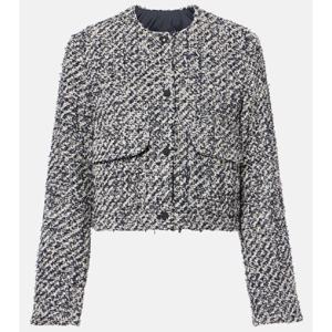 몽클레어 Dauphin 크롭 트위드 다운 재킷 P01015542