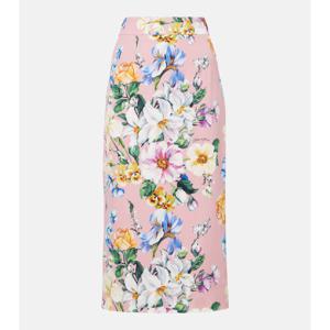 돌체앤가바나 플로럴 실크 블렌드 펜슬 스커트 P01009497
