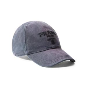 프라다 로고 자수 베이스볼 캡 모자 1HC2742C1S