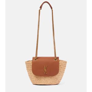 생로랑 Manon 미니 라피아 레더 숄더 백 P00884134