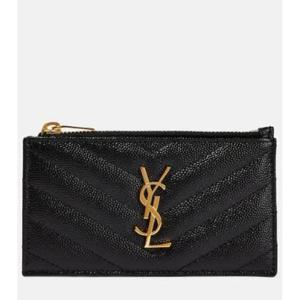 생로랑 Monogram 지퍼 레더 지갑 P00674376