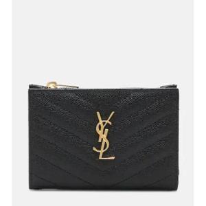 생로랑 Monogram 지퍼 레더 지갑 P00483607