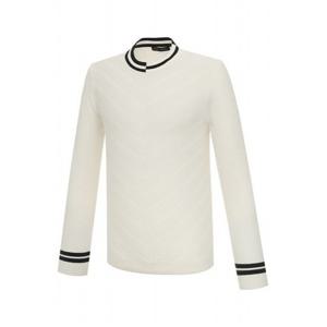 [23구골프][23구]남성 배색 시보리 니트 스웨터 EN3MKT021