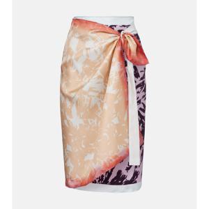 드리스반노튼 프린트 실크 랩 스커트 P01056884