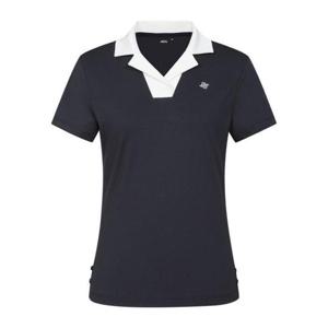 JDX HC06 여성 에리 배색 오픈 에리 티셔츠(X2TSW6551NA) X2TSW6551