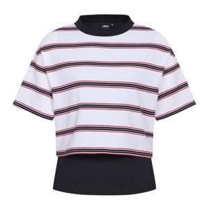 JDX HC06 여성 레이어드형 크롭 스트라이프 티셔츠(X2TSW6560WH) X2TSW6560