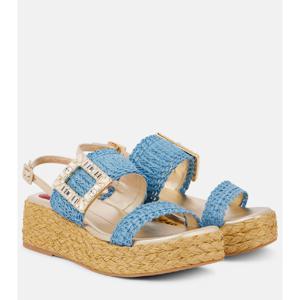 로저비비에 Espa 60 라피아 플랫폼 슬링백 샌들 P01061621