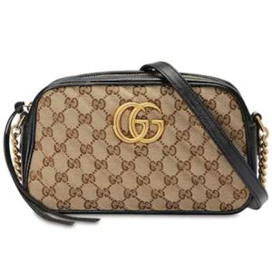25 FW 구찌 올 오버 로고 GG 마몽트 오리지널 카메라 크로스백 447632 HVKEG 9772