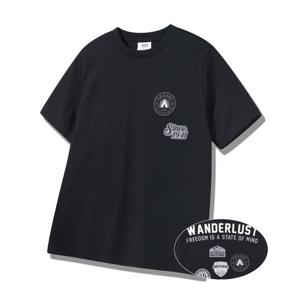 [지프]공용 와펜 프린트 반팔티셔츠(JQ2TSU218)