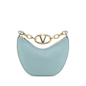 VALENTINO GARAVANI Light blue leather mini Hobo VLogo Moon handbag 5W2B0Q43PHV ZJ4