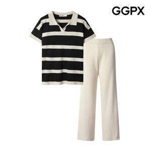 [GGPX] 카라넥 단가라 니트 앤 팬츠 투피스 (GP5OP009F)