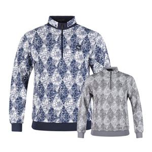 럭스골프 남성 반집업 멀티 패턴 여름 긴팔 티셔츠 YG25M401