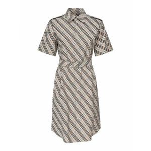 [BURBERRY] 라프리마 여성 니 Length 체크 패턴 셔츠 원피스 8103472 베이지 /8