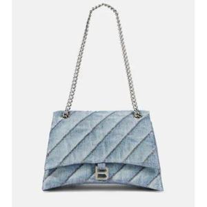 발렌시아가 Crush 미디엄 데님 숄더 백 P00796497