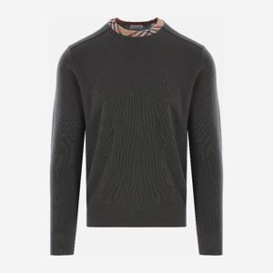 버버리 다크 그린 울 크루넥 스웨터 8112146 C1748