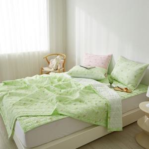 [르헤브] 바니 시원한 시어서커 얇은 차렵이불 베개커버 세트 SS