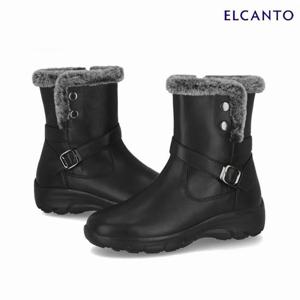 엘칸토  (LCWA35U44C) 여성 양가죽 콩징 장식 털부츠 방한화 4cm