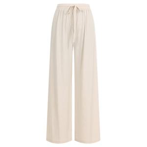 샵앤) 여성 허리밴딩 잔골지 아이스 쿨링 찰랑 와이드 팬츠 PIC-WPT-20647-베이지