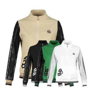 럭스골프 여성 반집업 메쉬 라인 슬리브 풀오버 바람막이 JB25M808W