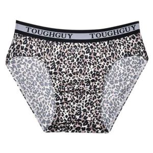 남성 호피무늬 허리밴드 사방스판 삼각팬티3매