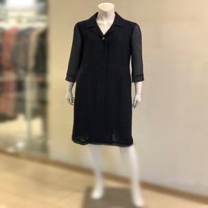 [벨리시앙]매쉬 배색 오픈칼라 원피스 OP4206