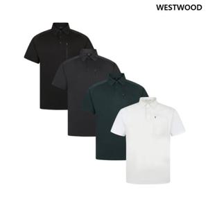 [웨스트우드] 남성 래글런 포켓 반팔 카라 티셔츠_WP2MTTP449