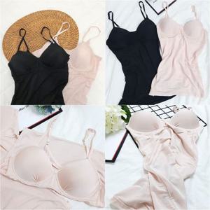 여성 홈웨어 인견 땀흡수 편한 노와이어 캡나시 블랙