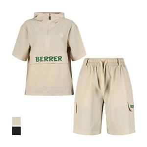 럭스골프 여성 후드 반팔 아노락 밴딩 반바지 셋업 MW25M910W