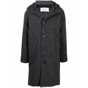 25 FW 아미 파리스 후드 싱글 브레스티드 코트 HCO009277 TP432029356