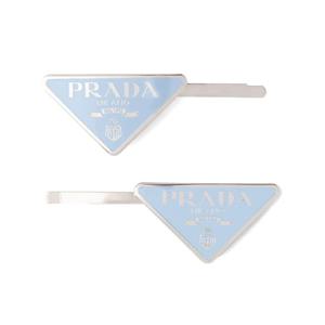 25 FW 프라다 트라이앵글 로고 헤어핀 세트 1IF0512BA6 TP432421080