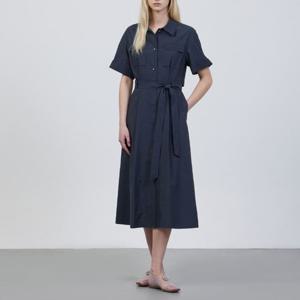 [쥬크]벨티드 셔츠형 백밴딩 원피스 (Z252MSE015)