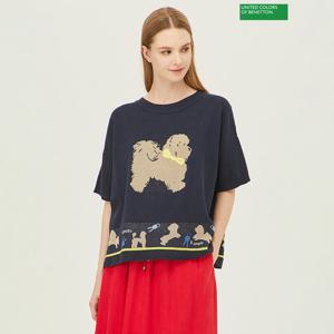 베네통 강아지 리본 자수 니트 BAKPC2531