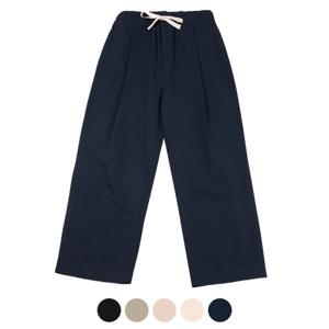 [모로엠] 부드러운 밴딩 핀턱 면 와이드팬츠 SR-PTA-3005