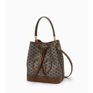 [헤지스ACC] 시그니처 패턴 카키 버킷백 M HIBA5F113K2