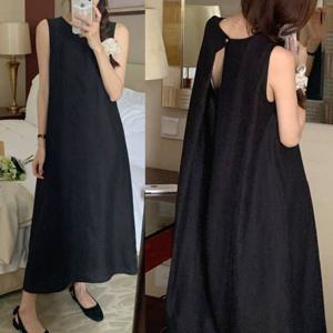 F006363_린넨 나시원피스 백트임 롱원피스