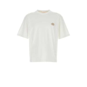 프라다 로고 자수 반팔 티셔츠 UJN837SWM2240 F0009 TP935974236